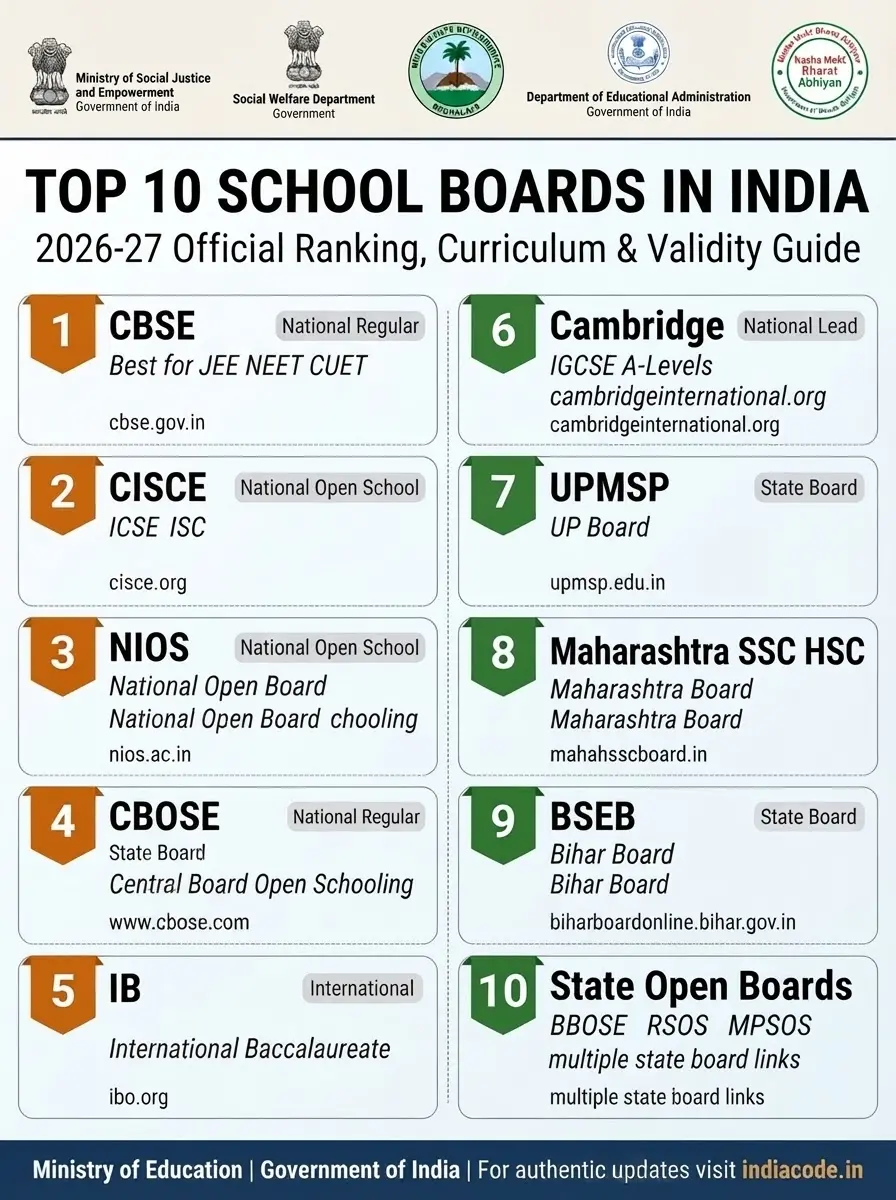 Top 10 School Boards in India (2026-27)